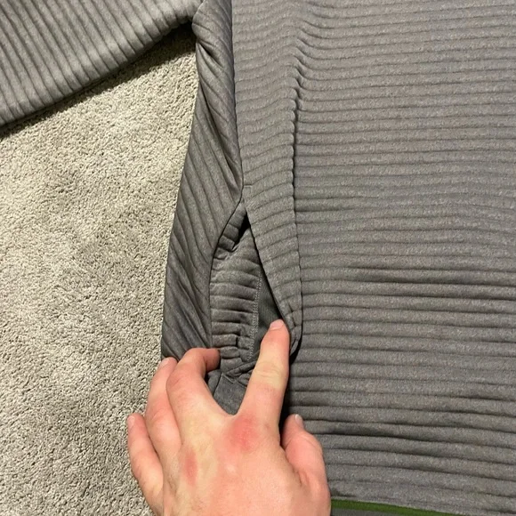 L.L. Bean Gray Ribbed Crewneck with Green Trim - Picture 10 of 16